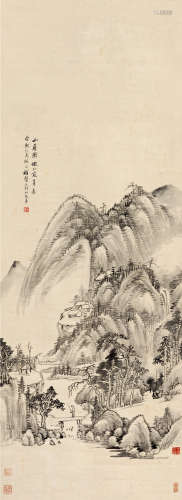 项文彦（1826～1906） 山居图 立轴 水墨纸本
