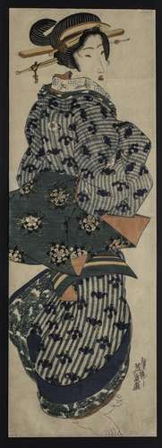 Eisen, hashira e, bijin ga, les beautés. Vers 1830...