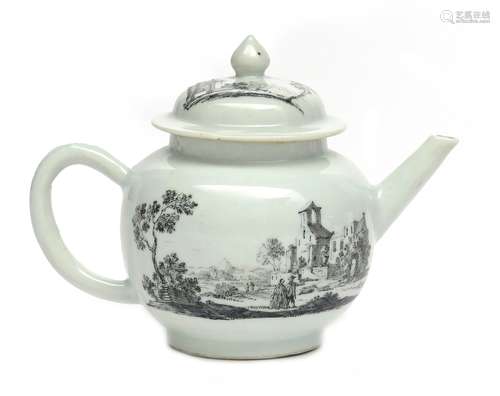 A London-decorated Chinese teapot and cover Qianlong 1736-95, possibly decorated by Thomas Hughes in