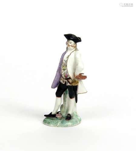 A Meissen figure of Il Capitano from the Duke of Weissenfels series mid 18th century, modelled by