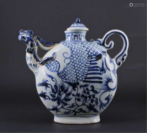 Chinese Ming Porcelain Blue&White TeaPot