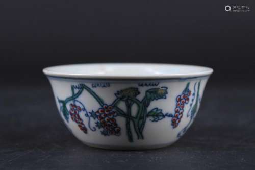 Chinese Ming Porcelain DouCai Cup