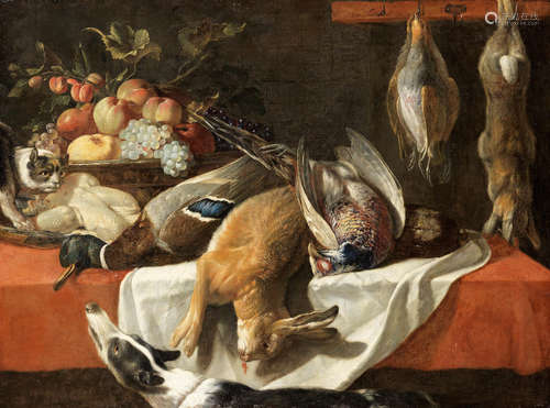 A larder still life with a dog Circle of Frans Snyders(Antwerp 1579-1657)