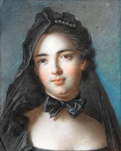 Portrait of the Princesse de Beauveau, née Sophie Charlotte de la Tour D'Auvergne, bust-length, in a blue dress Circle of Jean Marc Nattier(Paris 1685-1766)