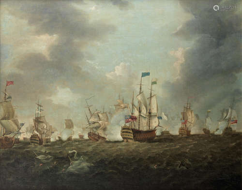 The Battle of Quiberon Bay Attributed to Richard Paton(London 1717-1791)