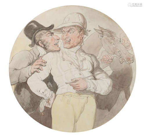 Taking a Bribe 32.9cm (12 15/16in). diameter Thomas Rowlandson(London 1756-1827)