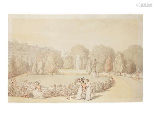 The East front of Hampton Court Thomas Rowlandson(London 1756-1827)