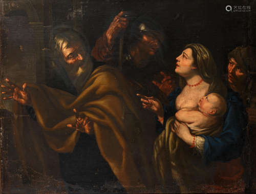 The Denial of Saint Peter Follower of Gerard Douffet(Liège 1594-1660)