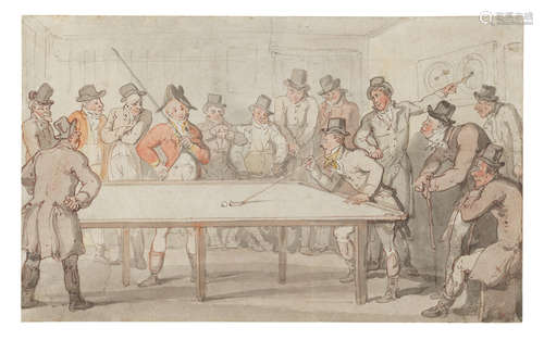 A game of billiards Thomas Rowlandson(London 1756-1827)