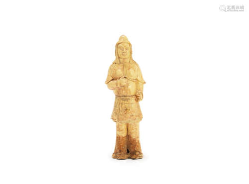 Sui Dynasty A straw-glazed figure of a warrior