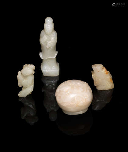 18th/19th century and later A varied group of green jade carvings