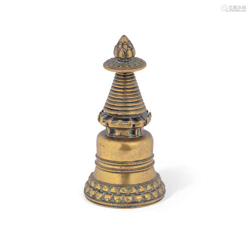 Probably 13th/14th century A Pala-style bronze stupa