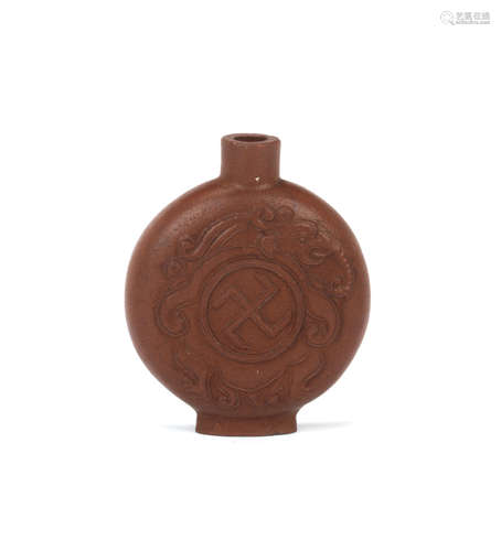 18th/19th century A rare Yixing 'wan' snuff bottle