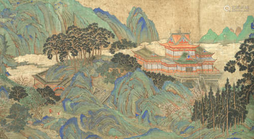 Mountain scene After Zhao Qianli (19th century)