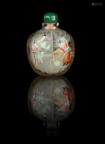 Signed Ye Zhongsan and cyclically dated ren xu year corresponding to 1922, the bottle: 19th century An inside painted rock crystal snuff bottle