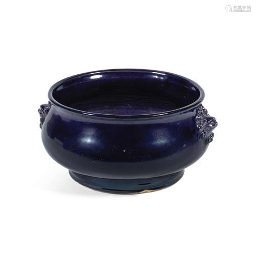 Kangxi An aubergine-glazed incense burner