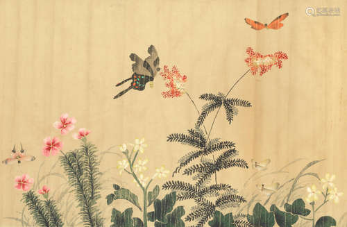 Butterflies and flowers Anonymous (Late Qing Dynasty)