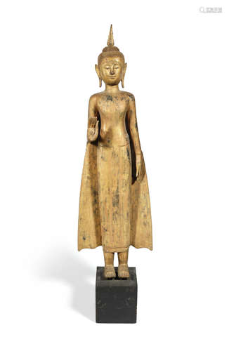 Burma, 20th century A large gilt copper-alloy figure of Buddha