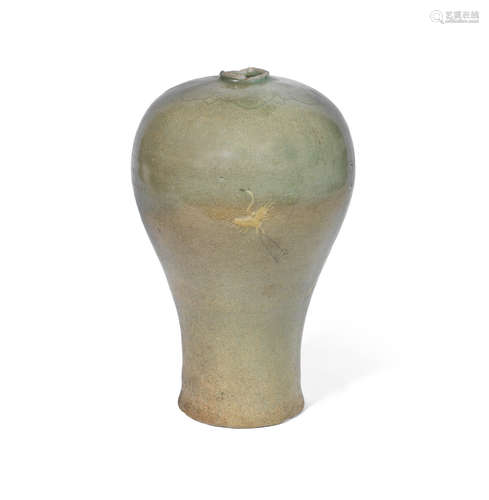 Korea, Goryeo Dynasty, 12th century A slip-inlaid celadon-glazed baluster vase, maebyong