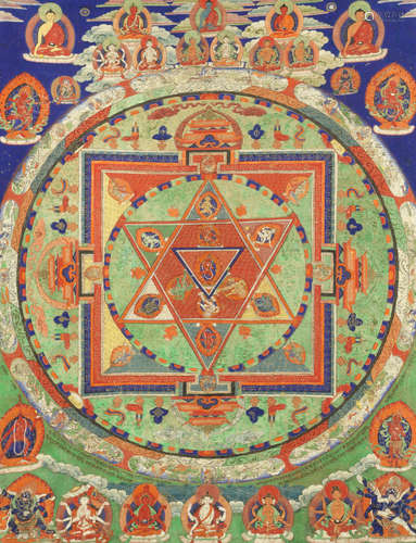 19th/20th century  A mandala of a Dakini