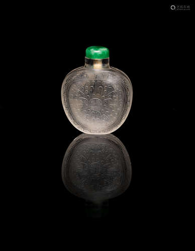 18th/19th century A rock crystal snuff bottle