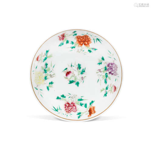 Guangxu six-character mark and of the period A famille rose 'floral sprays' dish