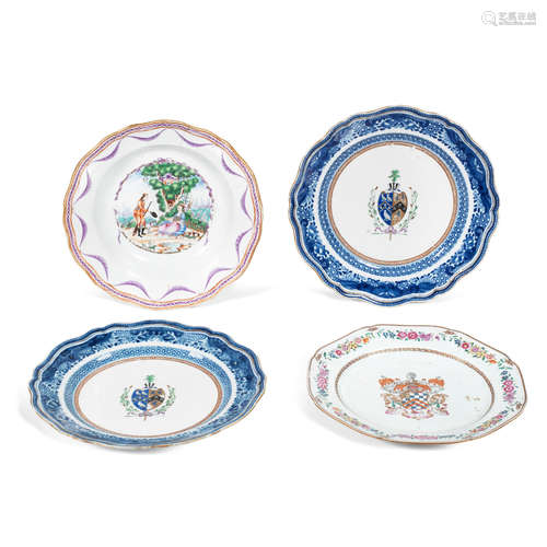 Qianlong A group of Chinese export armorial dishes