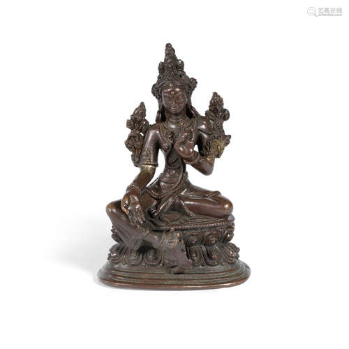 19th century A copper-alloy figure of Tara