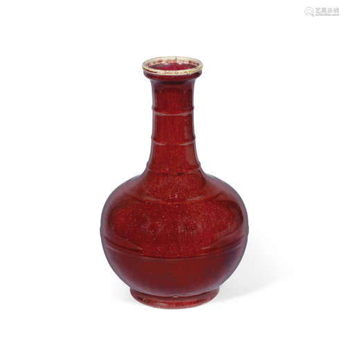 18th/19th century A flambé-glazed bottle vase