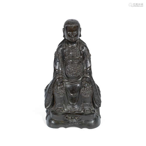 16th/17th century A bronze figure of Zhenwu