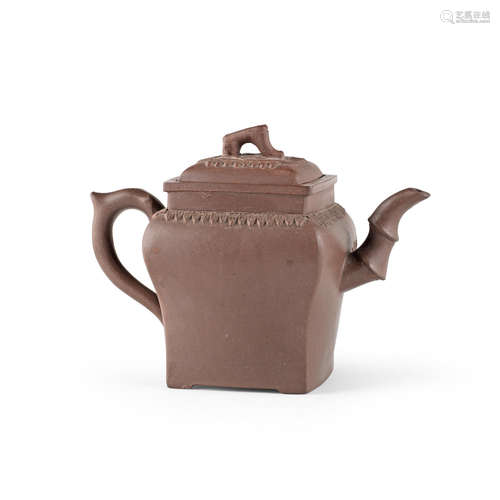 Kangxi An Yixing square teapot and cover