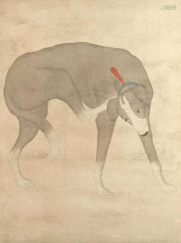 A court hound In the manner of Castiglione (Qing Dynasty)