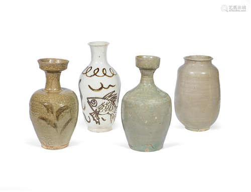 Korea, Goryeo Dynasty and later A group of four vases