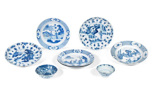 Wanli to Kangxi A selection of blue and white wares
