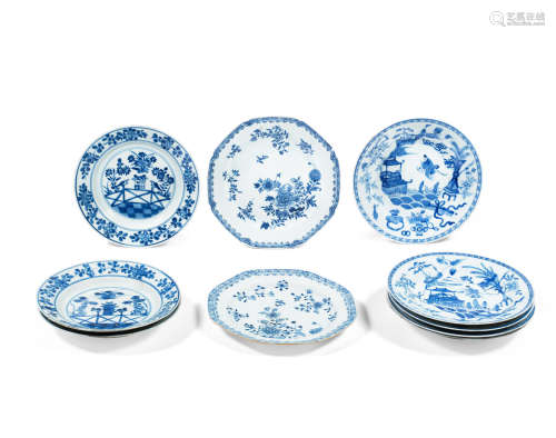 Kangxi to Qianlong A group of blue and white plates