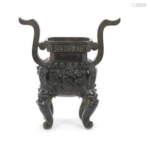 Ming Dynasty A bronze incense burner