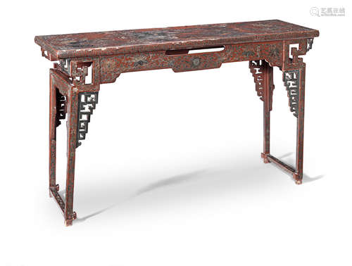 18th/19th century A painted lacquered altar table