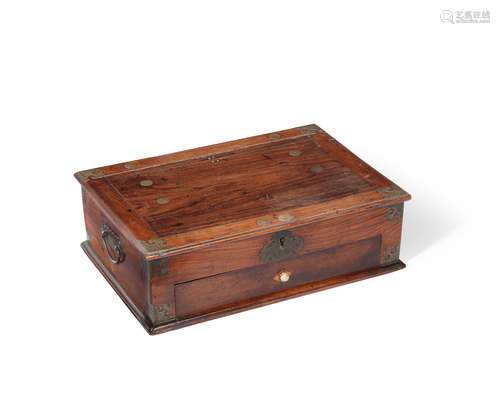 17th century, with later alterations A huanghuali writing box for the Dutch market