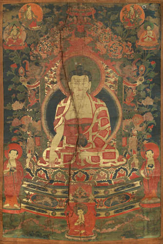 Eastern Tibet, 17th/18th century A thangka of Shakyamuni Buddha