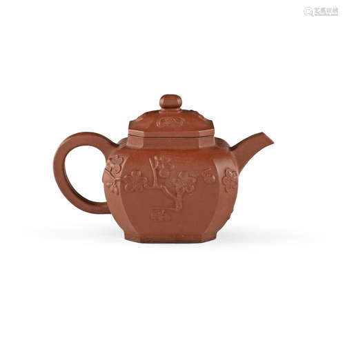 Kangxi An Yixing square section teapot and cover