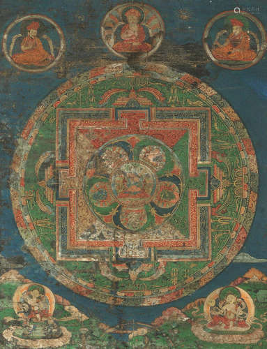 Tibet, 19th century A mandala of Vajradhara