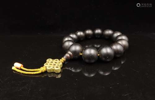 CHINESE HARDWOOD BEADS BRACELET