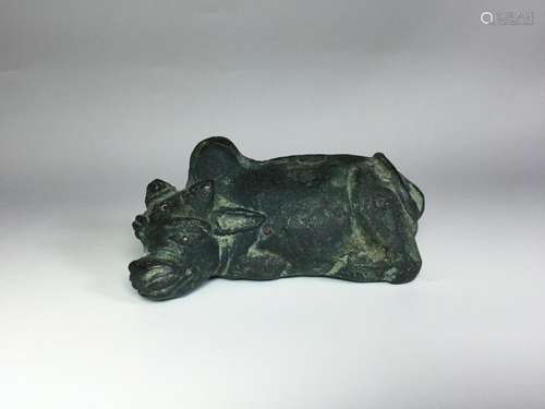 CHINESE BRONZE FIGURE OF WATER BUFFALO