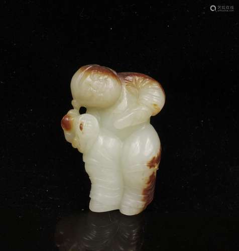 CHINESE JADE CARVED BOY LIUHAI