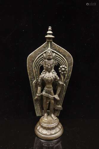 CHINESE BRONZE FIGURE OF GUANYIN