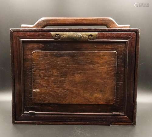 CHINESE QING DYNASTY ROSEWOOD BOOK CASE