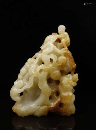 CHINESE JADE LANDSCAPE BOULDER