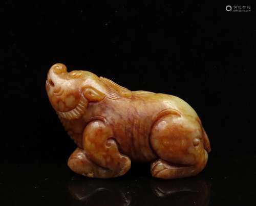 CHINESE JADE CARVED BEAST