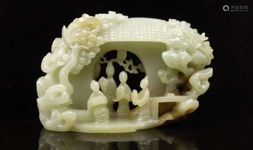 CHINESE WHITE JADE LANDSCAPE BOULDER