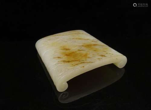 CHINESE WHITE JADE CARVED WRIST REST